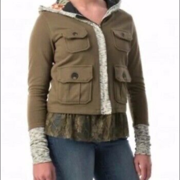 Anthropologie Laced Utility Jacket - Picture 1 of 5